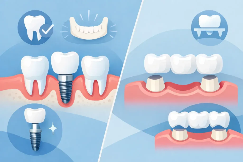 Dental Implants vs Bridges: Which Fits Best?